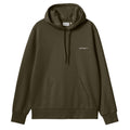 Hooded Script Embroidery Sweatshirt - Cypress/Wht
