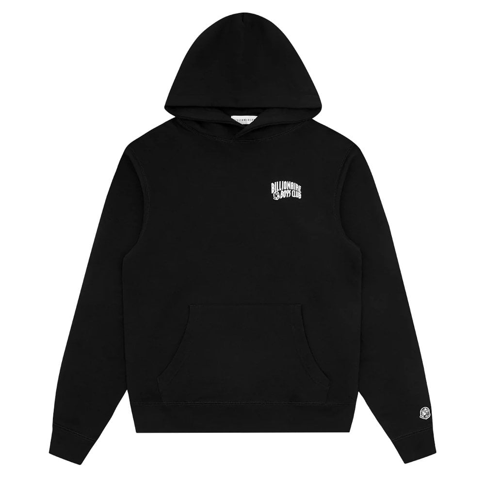 Small Arch Logo Popover Hoodie - Black