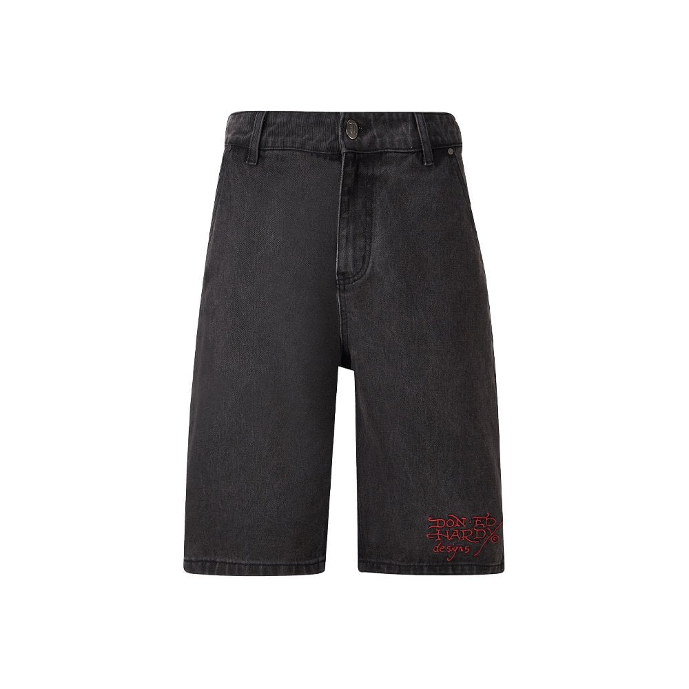 Battle Dragon Denim Short - Grey