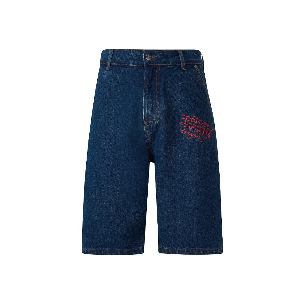 NYC Skull Denim Short - Indigo