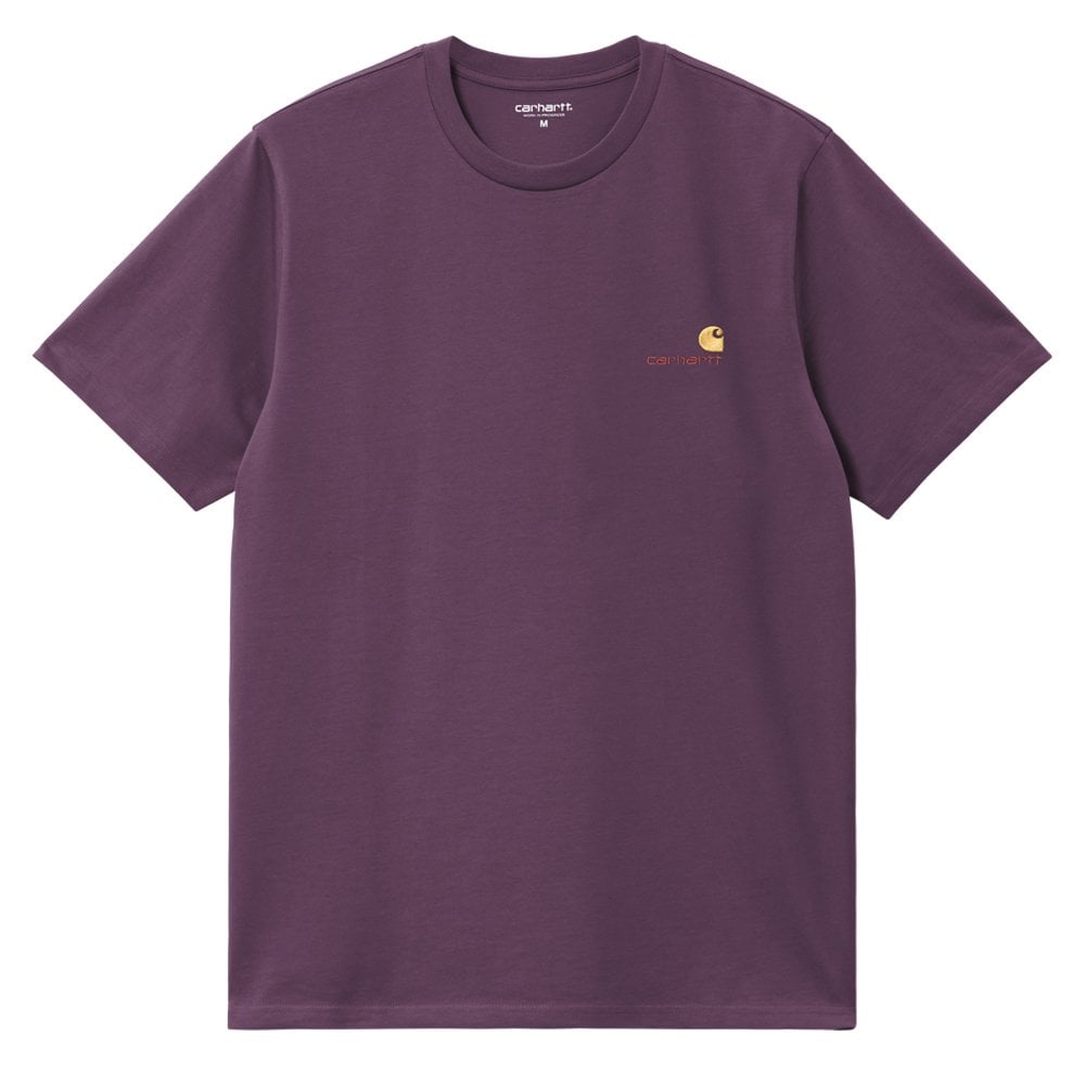 American Script Organic T-Shirt - Huckleberry