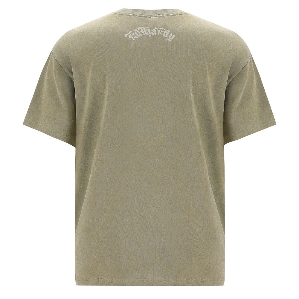 Skull Out Of Hell Relaxed T-Shirt - Khaki