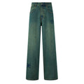 Fireball Dragon Dirty Wash Jeans - Green Tint