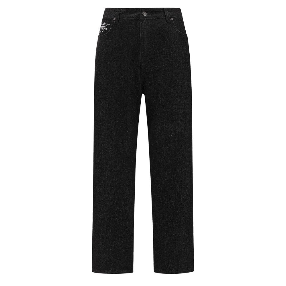 Black Widow Baggy Jeans - Grey