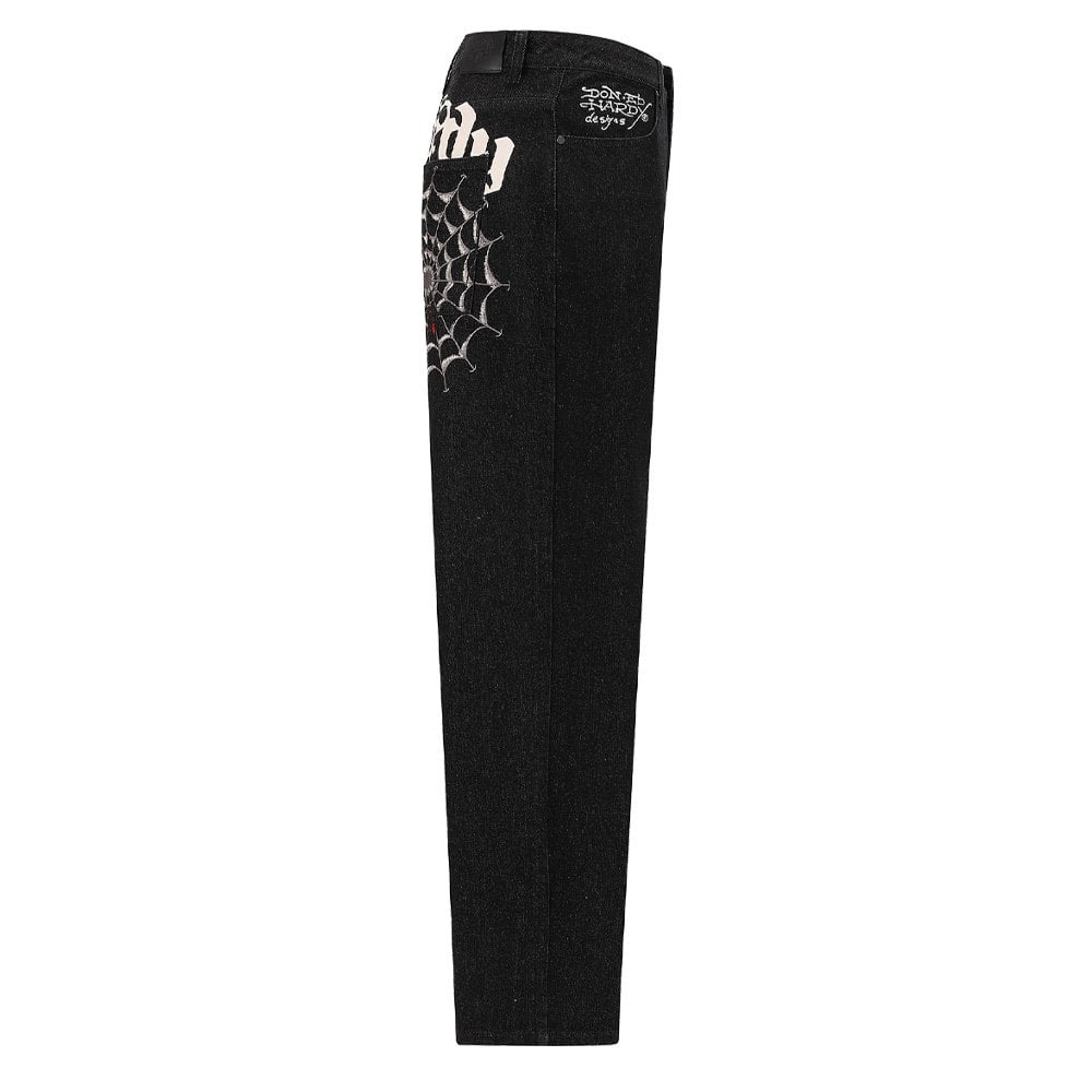 Black Widow Baggy Jeans - Grey