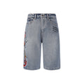Devil Mermaid Denim Shorts - Blue