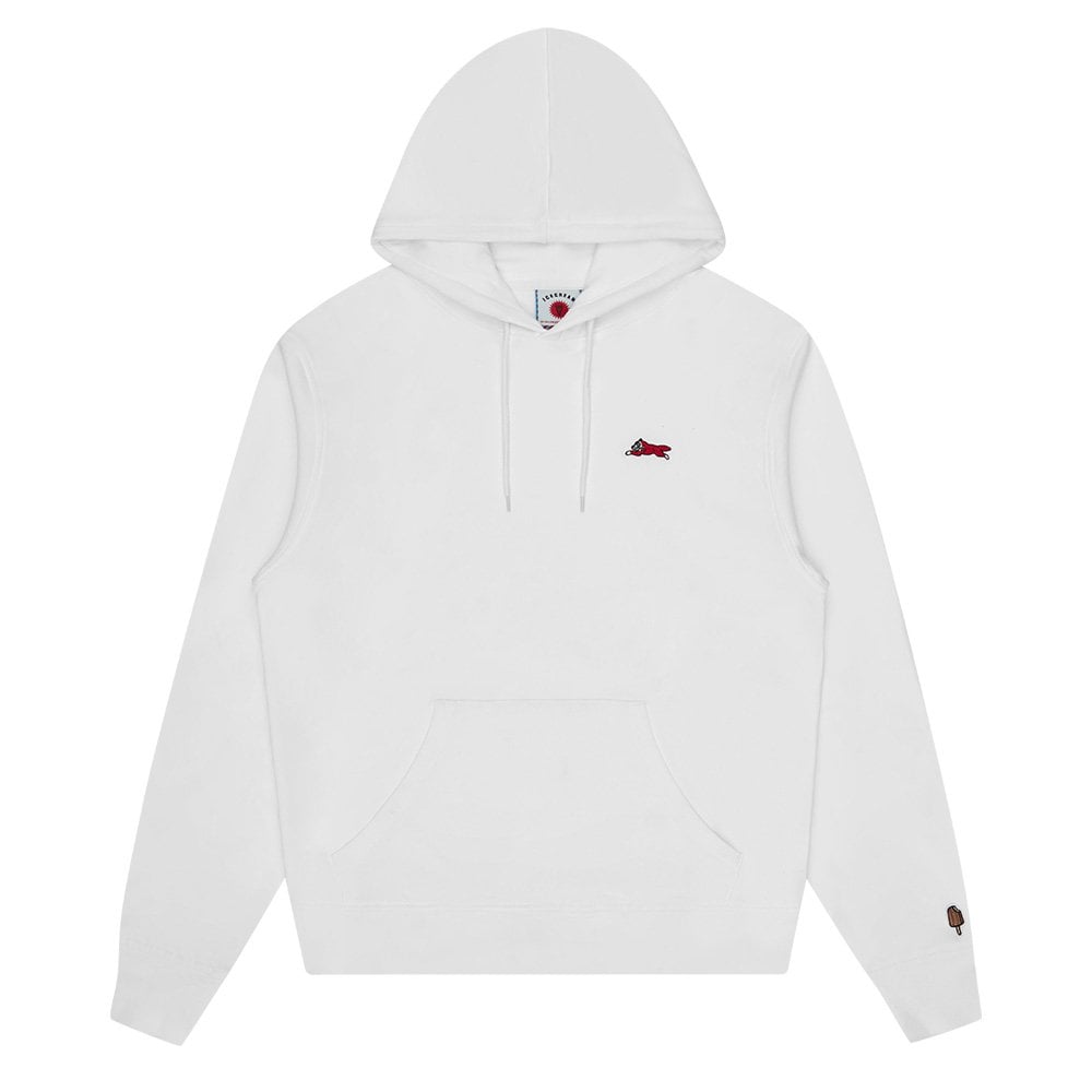 Small Running Dog Hoodie - White