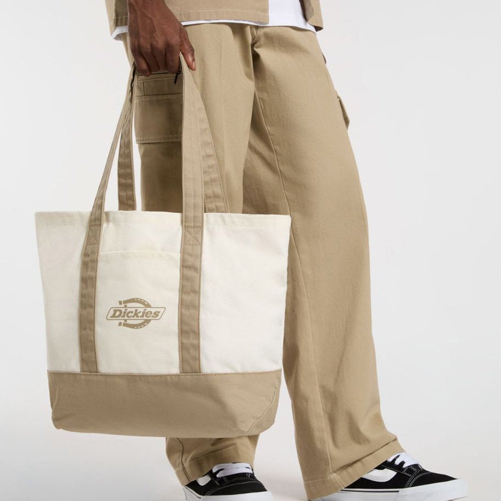 Logo Canvas Tote Bag - Egret