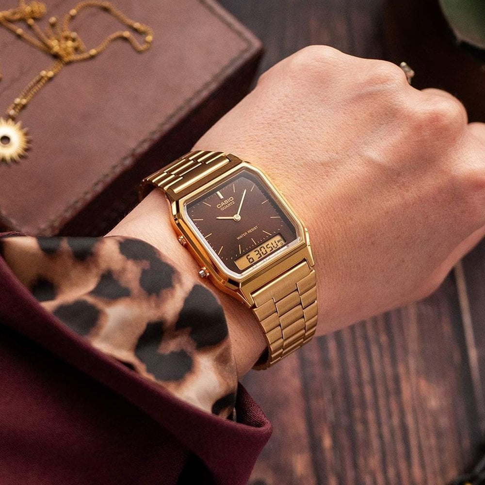 AQ-230GA-5AMQYE - Gold/Brown