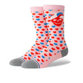 Hearted Crew Socks - Pink