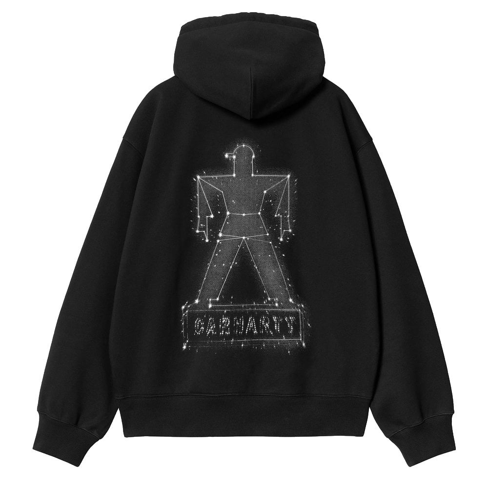 Hooded Stargazer Sweatshirt - Black/White