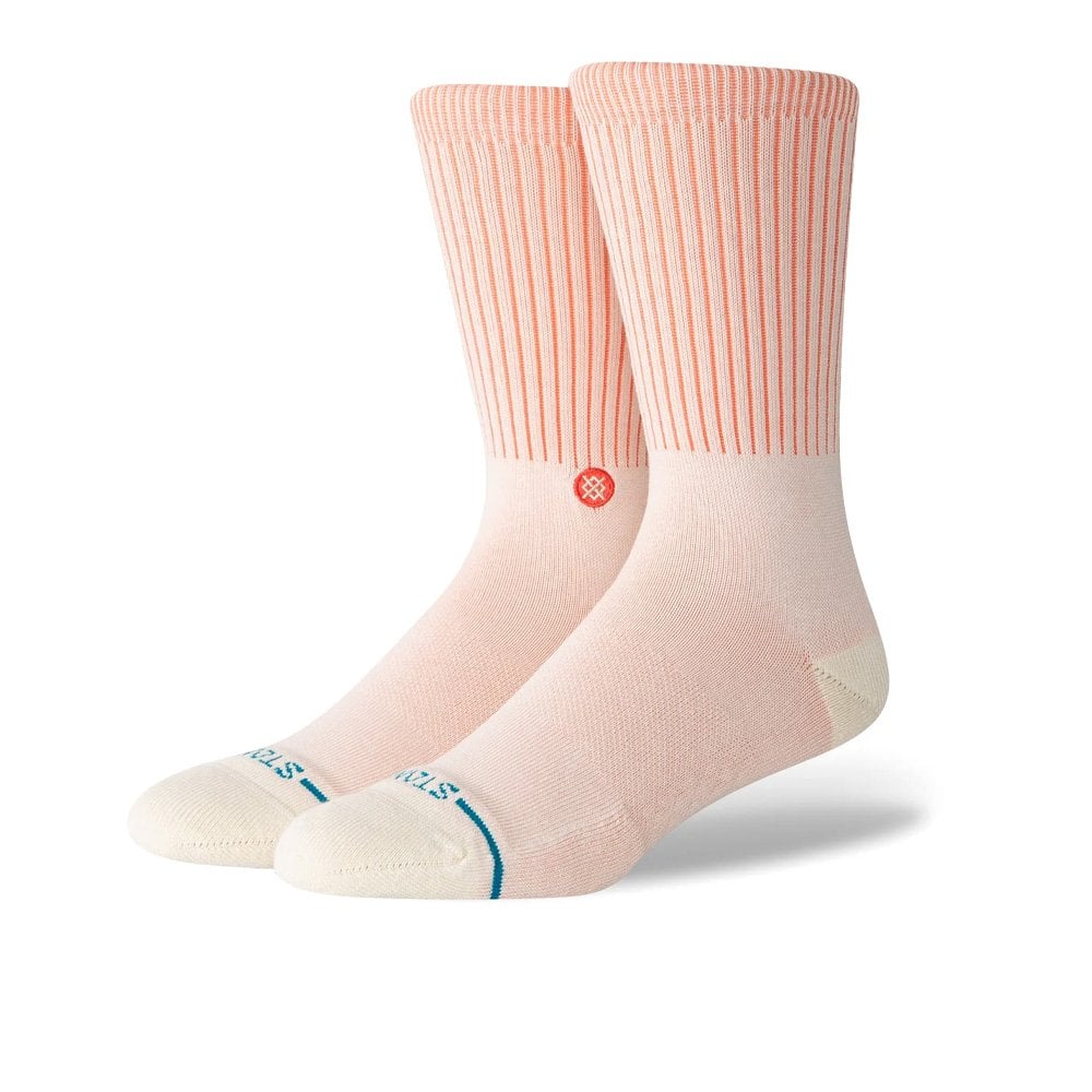 Icon Pop Crew Socks - Coral