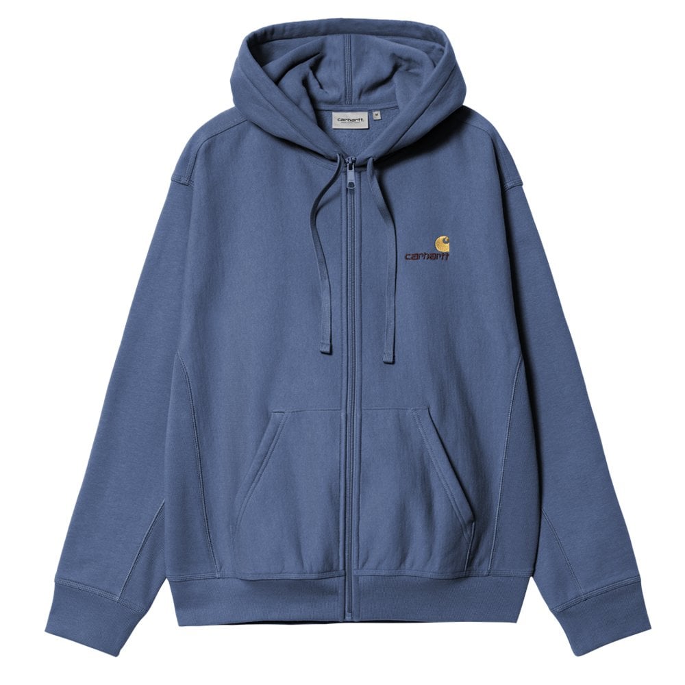 Hooded American Script Jacket - Blue Iris