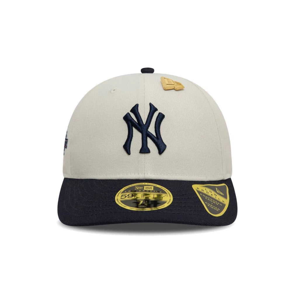 New York Yankees Pin Low Profile 59FIFTY Fitted Cap - Stone/Navy