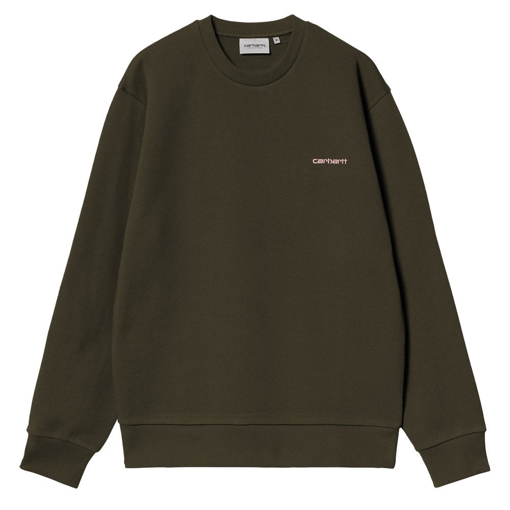 Script Embroidery Sweatshirt - Turtle/Pink