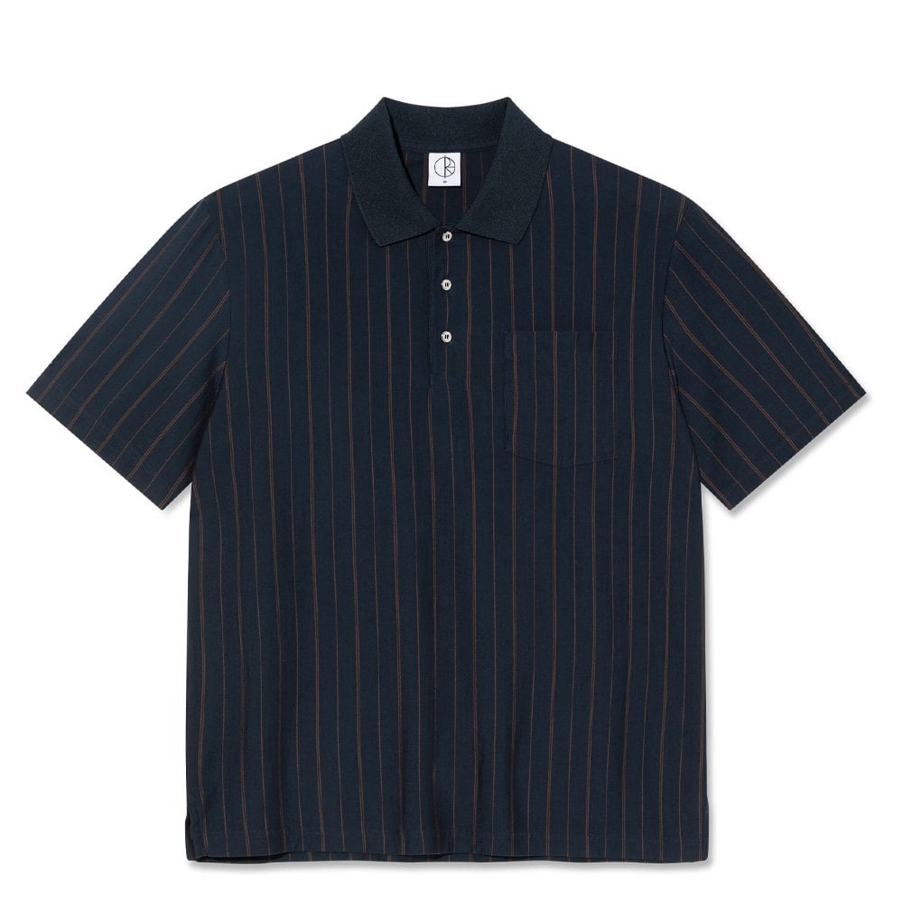 Fancy Polo - Navy/Brown