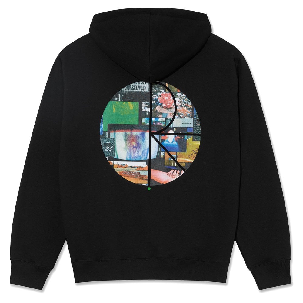 Ourselves Collage Fill Logo Hoodie - Black