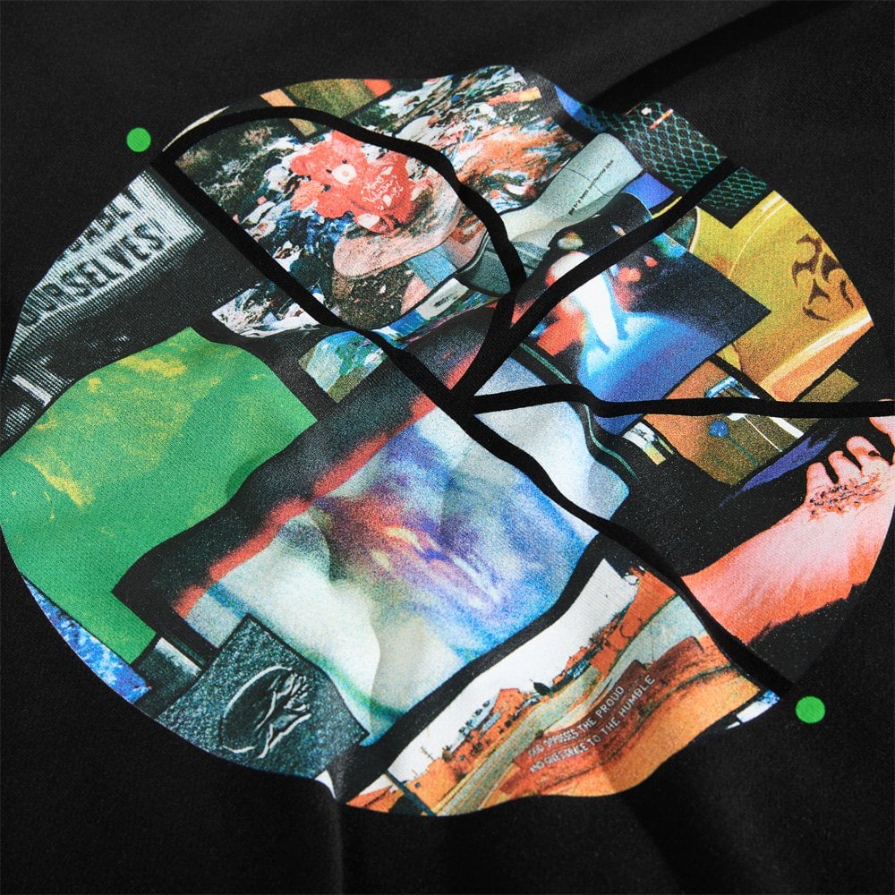 Ourselves Collage Fill Logo Hoodie - Black