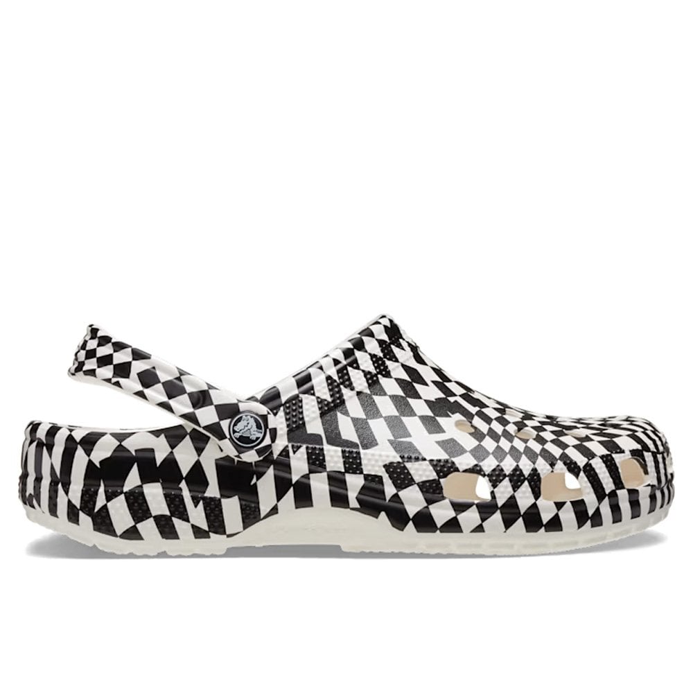 Warped Checker Clog - White/Black