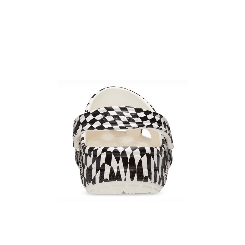 Warped Checker Clog - White/Black