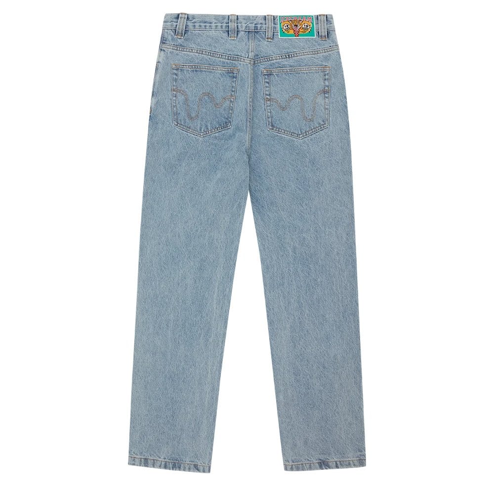 Running Dog Double Scoop Denim Pants - Light Wash