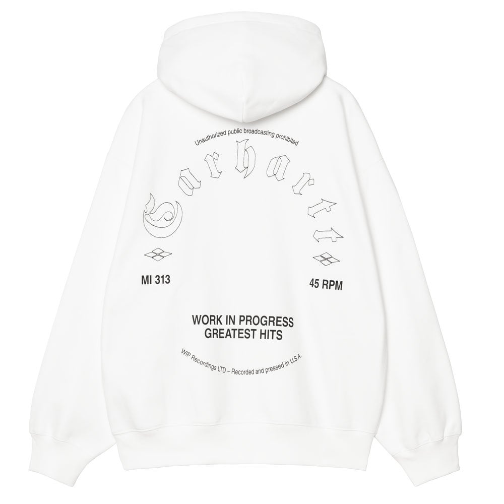 Hooded Greatest Hits Sweatshirt - White/Black