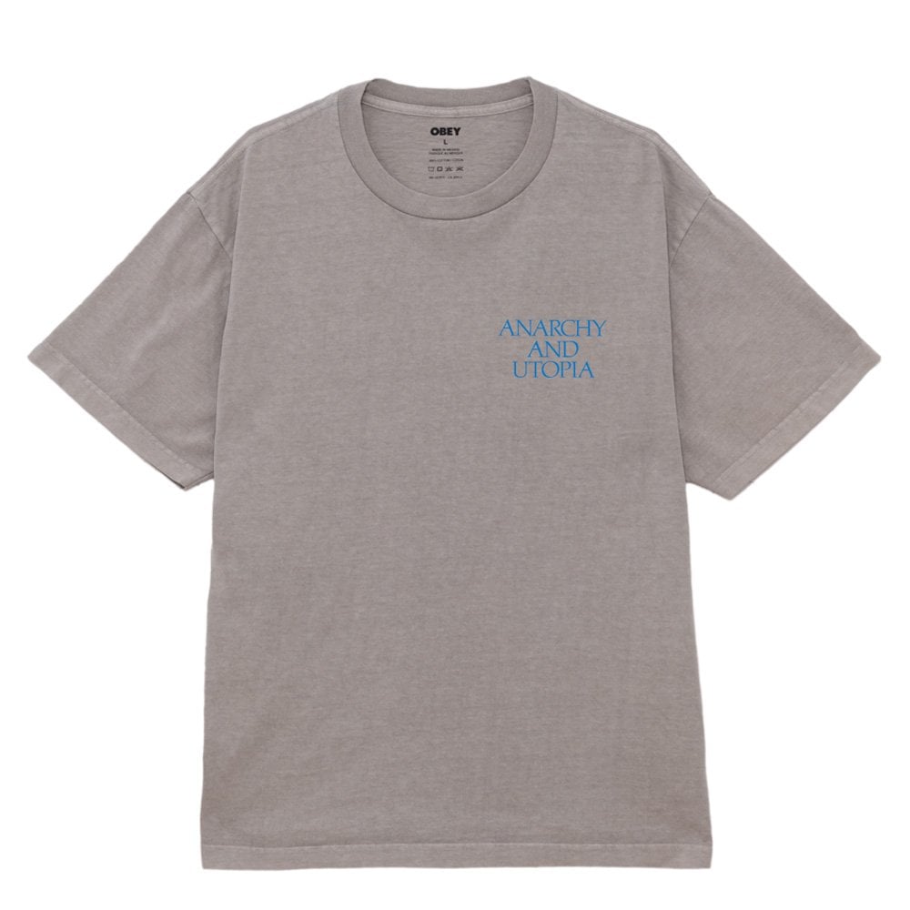 Anarchy & Utopia T-Shirt - Silver Grey