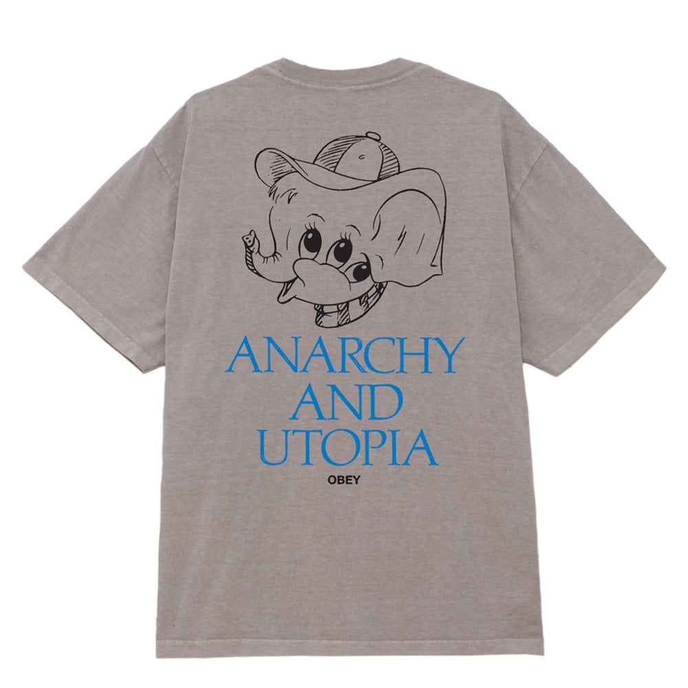 Anarchy & Utopia T-Shirt - Silver Grey