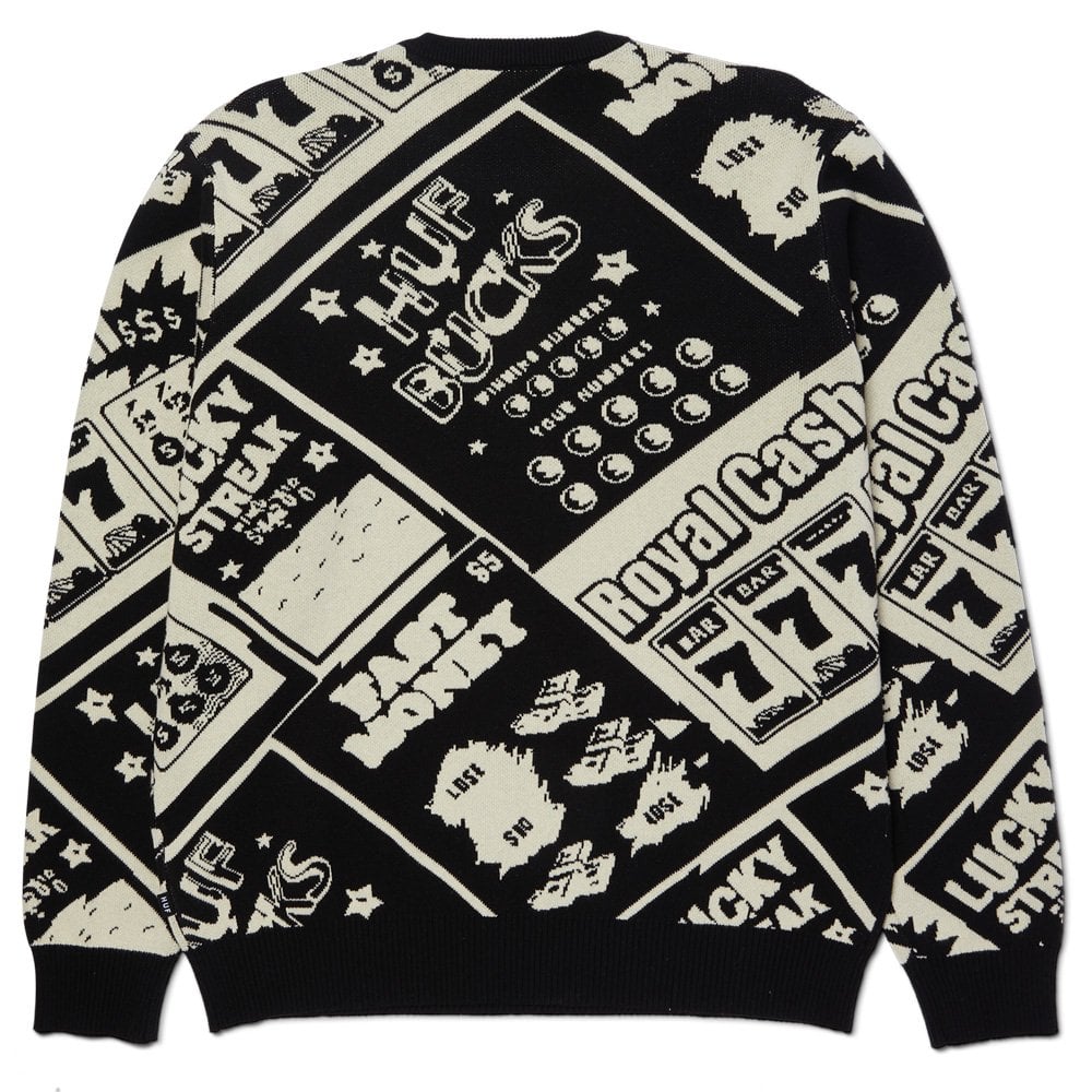 Lucky Knitted Crewneck Sweatshirt - Black