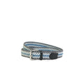 Sheringham Chevron Weave Elastic Web Belt - Grey/Blue