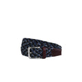 Multi Coloured Web Belt - Blk/Gry/Blue
