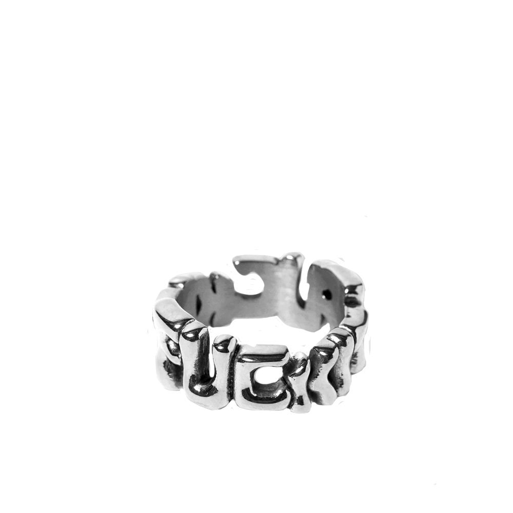Fuck It Warped Ring - Silver