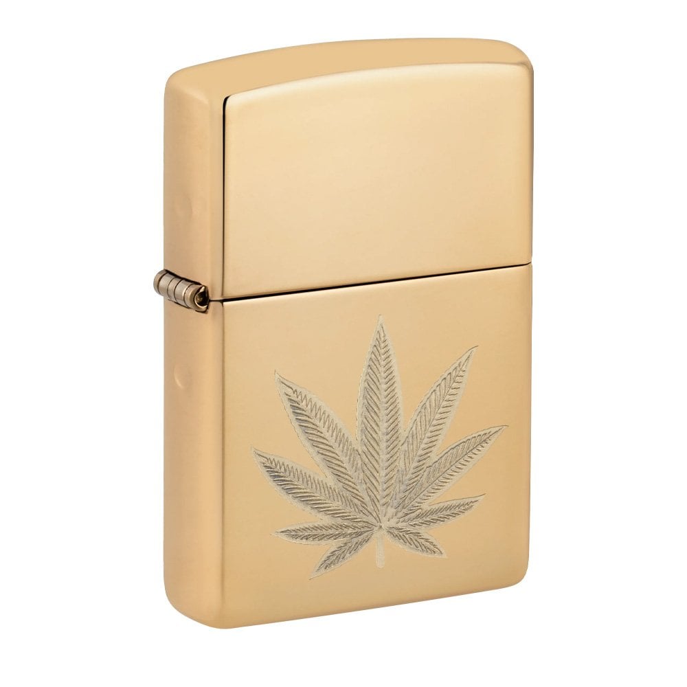 Lustre Cannabis Leaf Design - Brass
