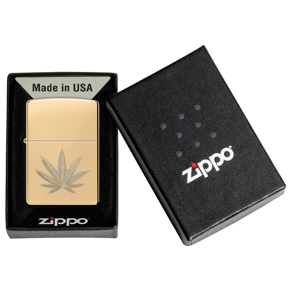 Lustre Cannabis Leaf Design - Brass