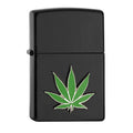Cannabis Leaf Design - Black Matt