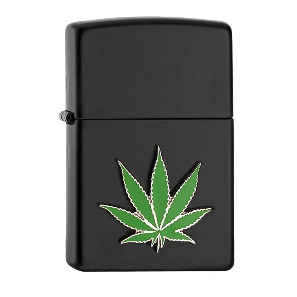 Cannabis Leaf Design - Black Matt