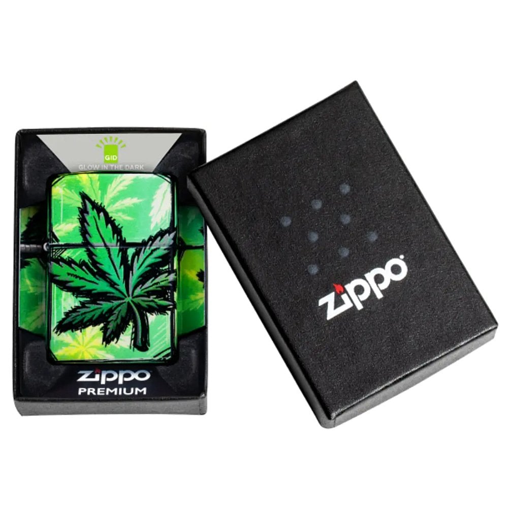 Glowing Cannabis Design - Dark Green