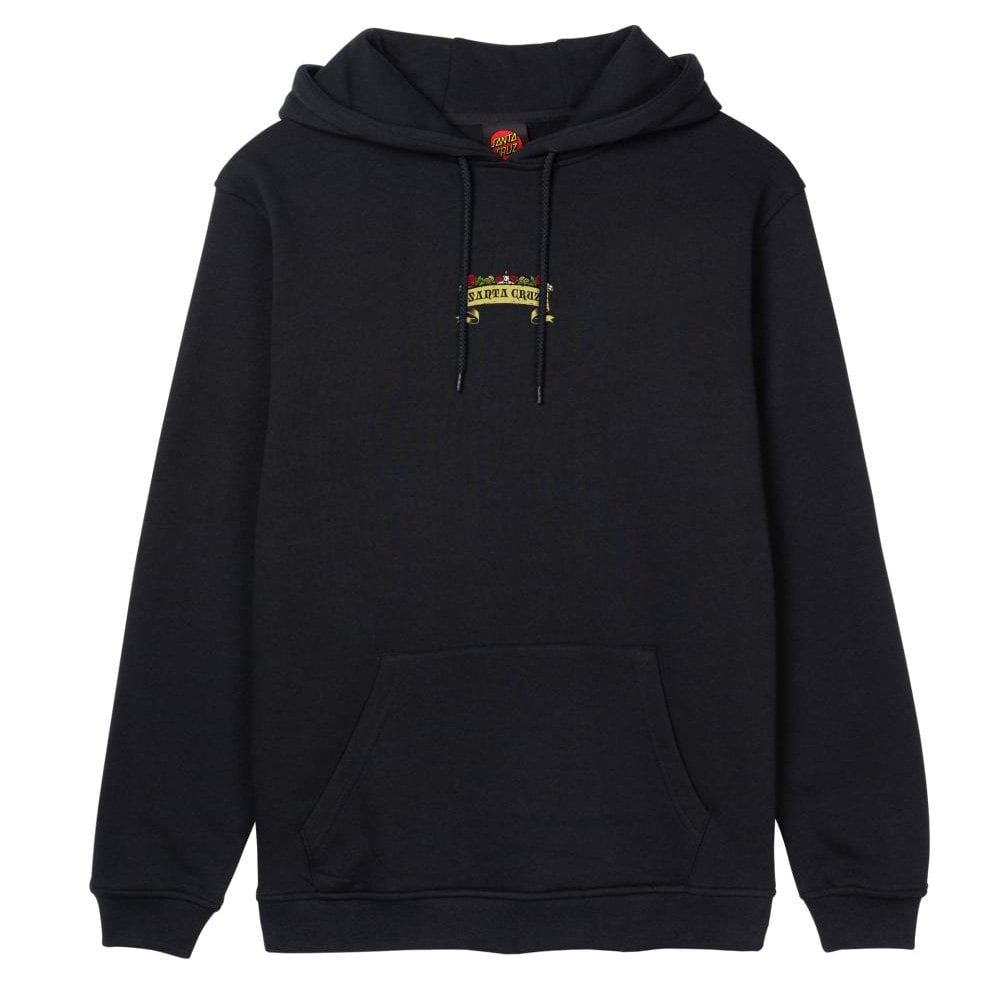 Guzman Scroll Front Hoodie - Black
