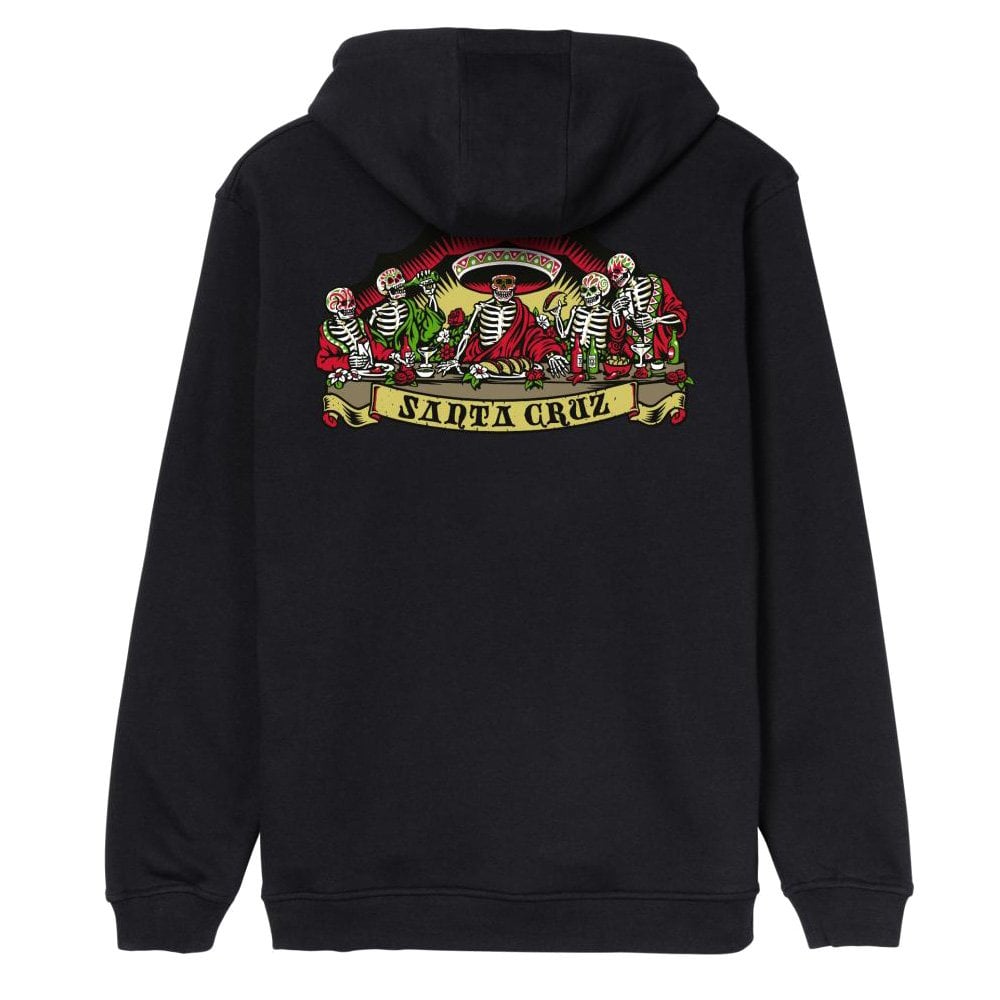 Guzman Scroll Front Hoodie - Black