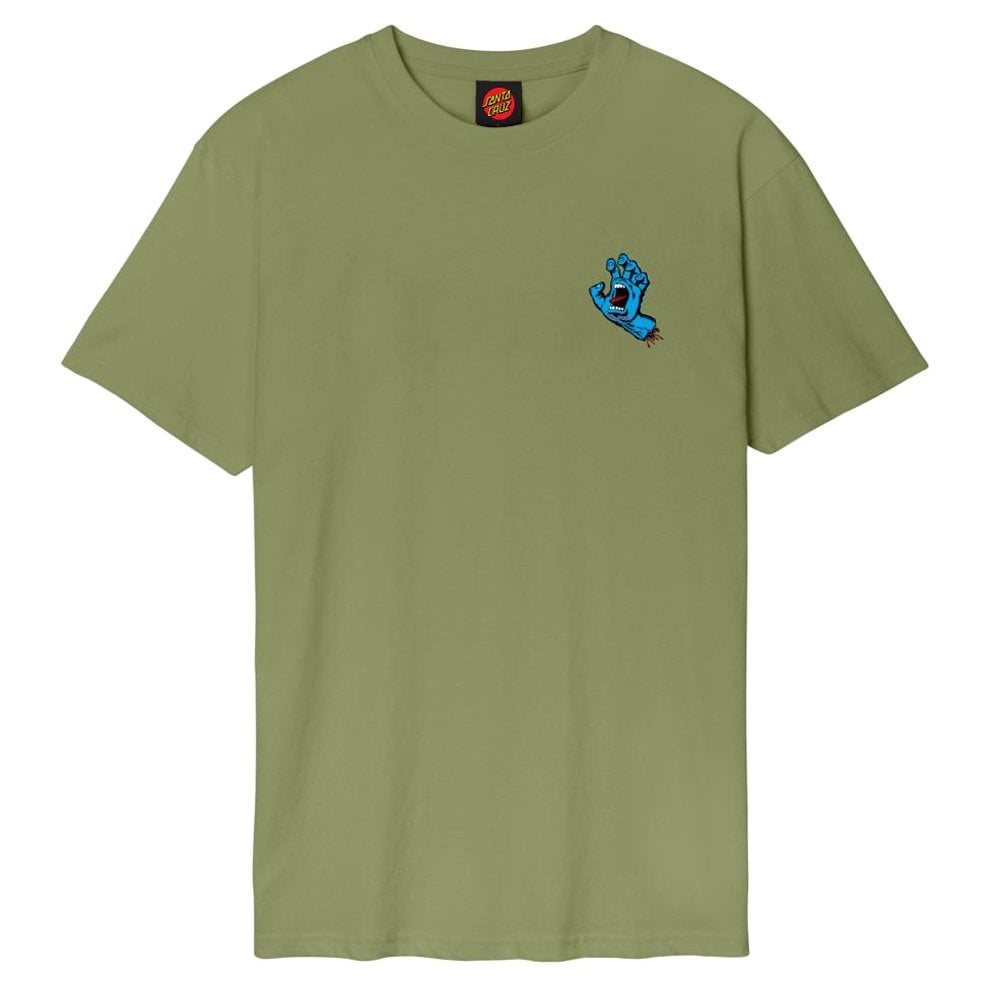 Screaming Hand Chest T-Shirt - Iguana