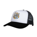 Flaming Dice Dot Meshback - White/Grey