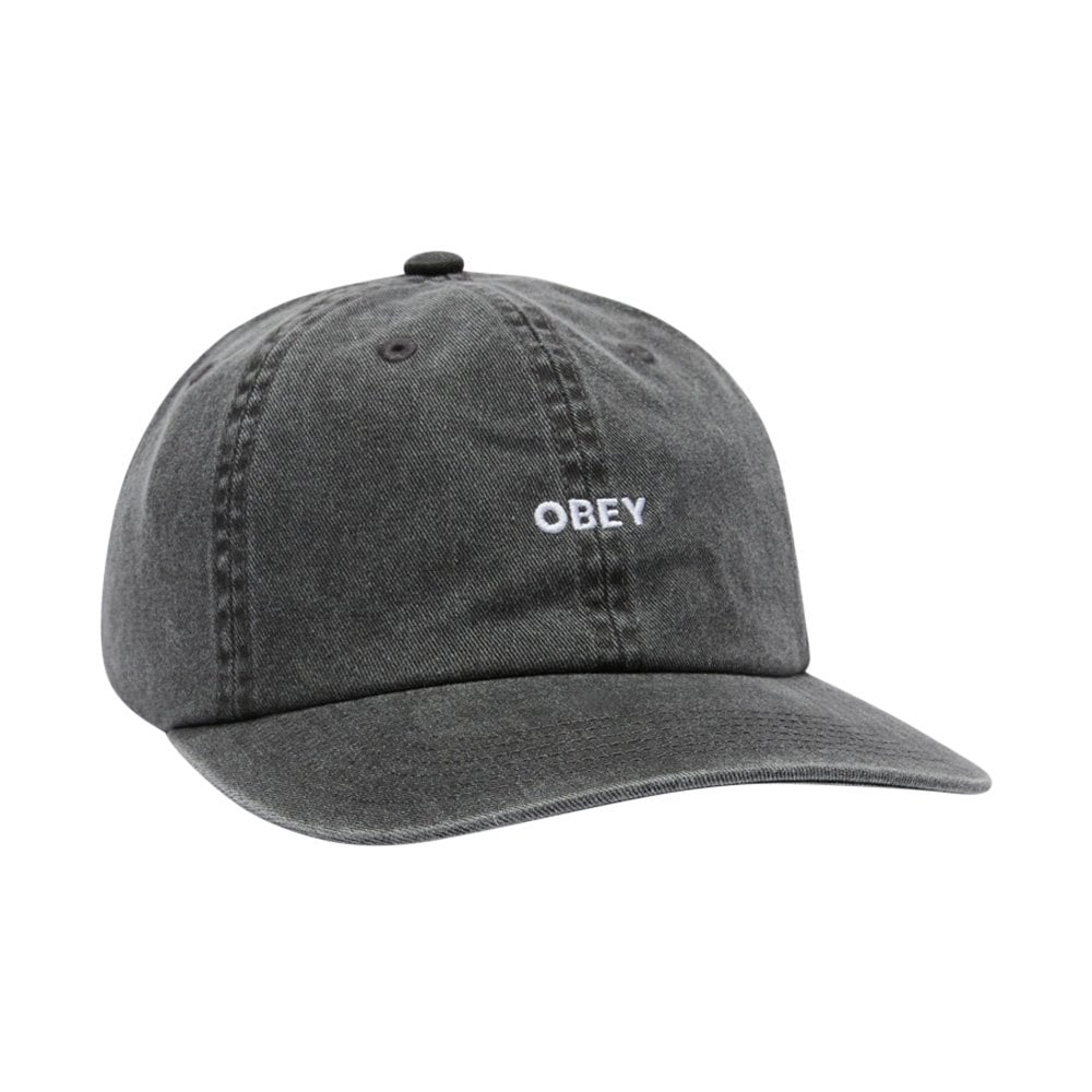 Pigment Bold 6 Panel Strapback - Black