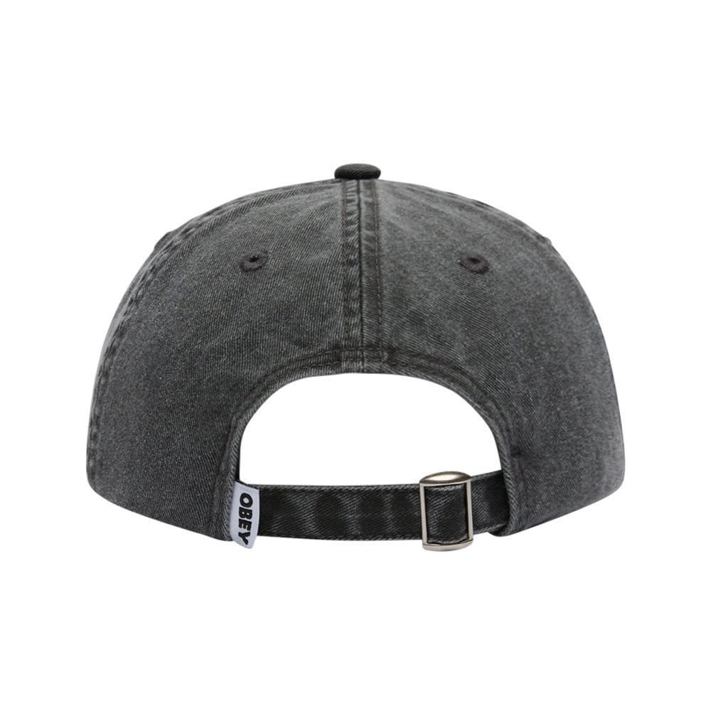 Pigment Bold 6 Panel Strapback - Black