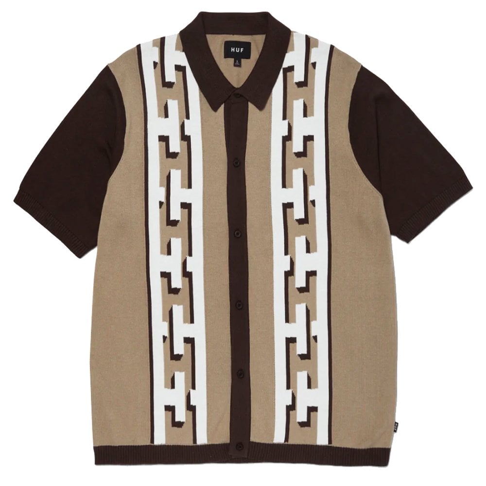 Pillar Knitted Sweater - Brown