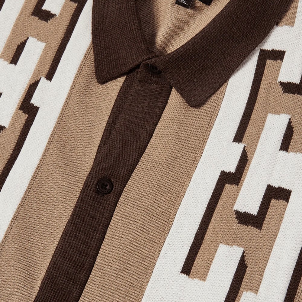 Pillar Knitted Sweater - Brown