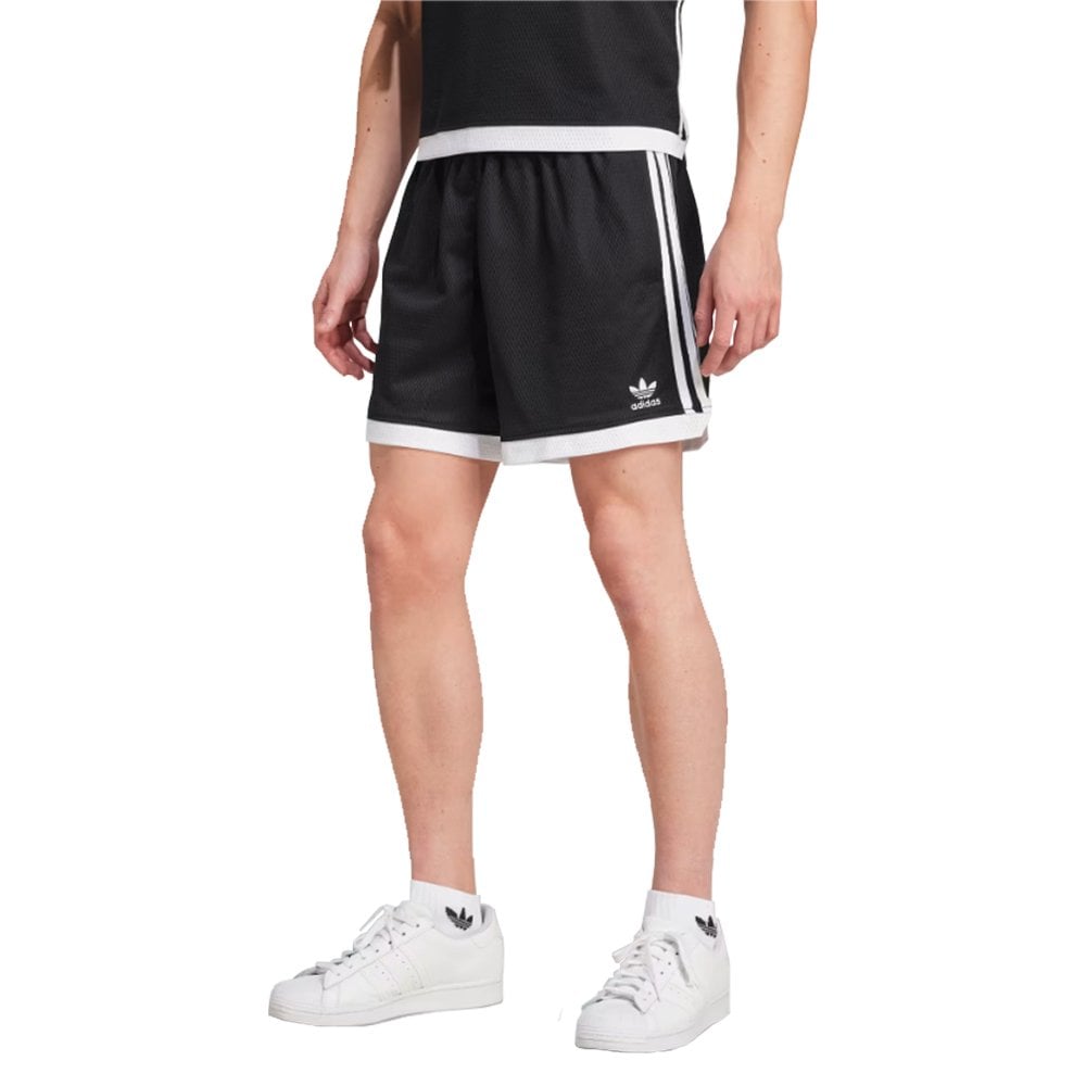 Mock Eyelet Shorts - Black