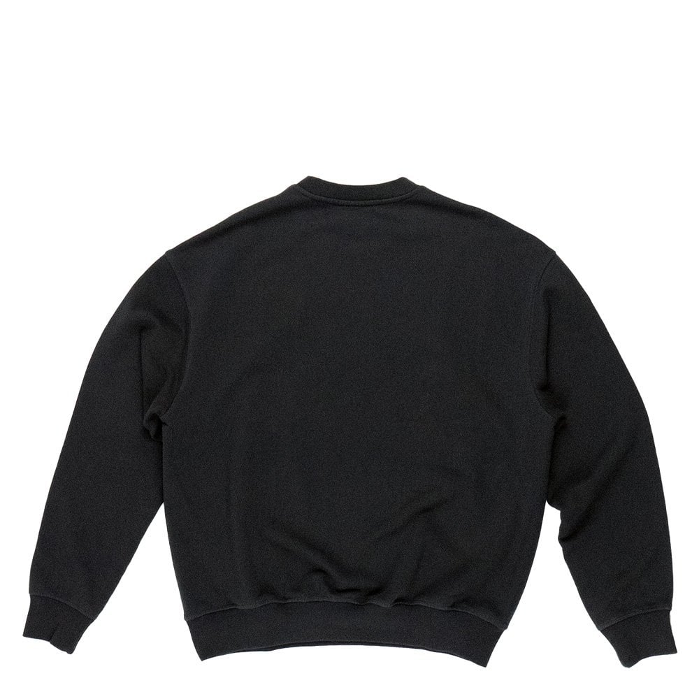 3D Embroidery Crew Sweatshirt - Vintage Blk