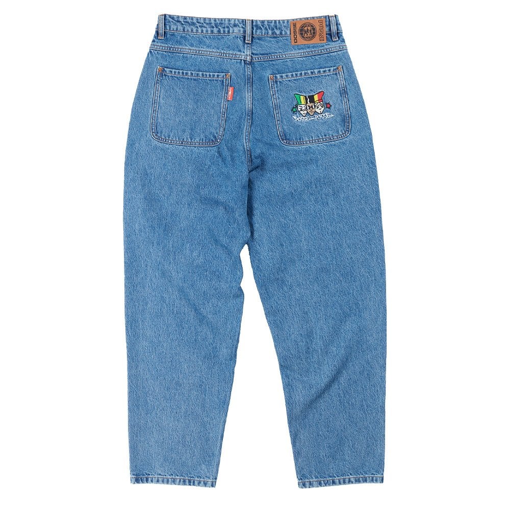 3 Heads Denim Skate Pant - Mid Blue Stn