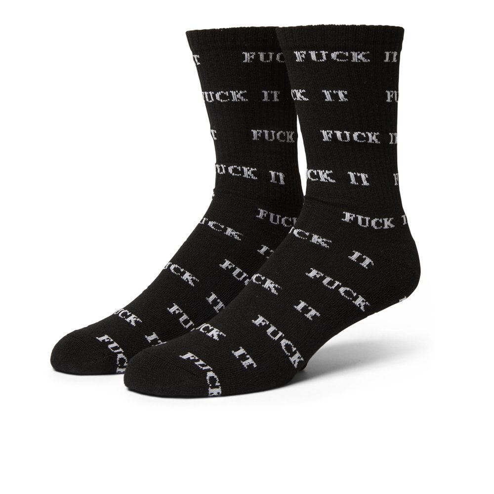 Fuck It Glow Sock - Black