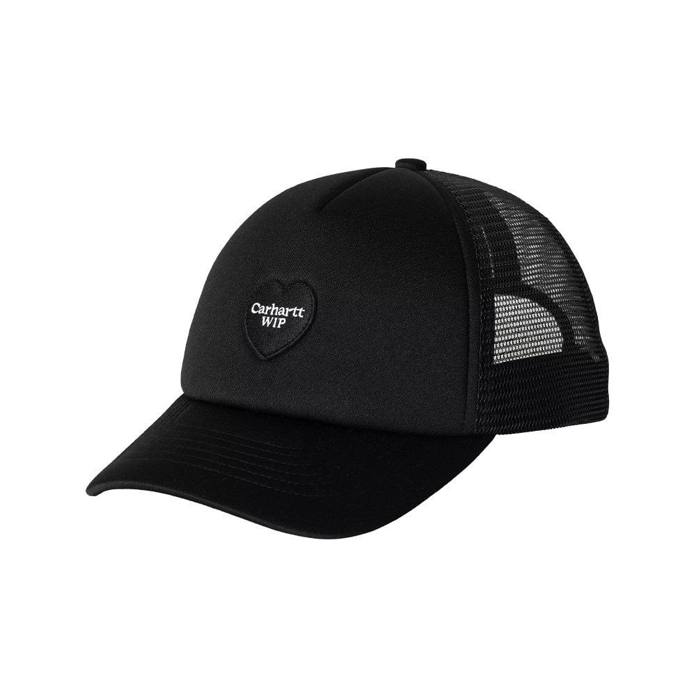 Heart Patch Trucker Cap - Black